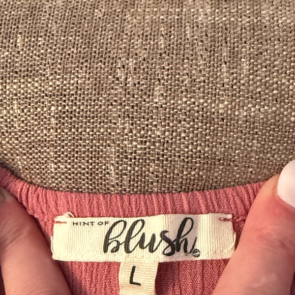 Hint of Blush Pink Midi Dress Lg - Picture 7 of 8